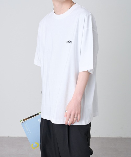 COLONY 2139(コロニートゥーワンスリーナイン)の「ワンポイント刺繍BIG T / UNISEX オーバーサイズ(Tシャツ/カットソー・メンズ・ホワイト/ブラック/オレンジ・MEDIUM/LARGE)」の11枚目の写真