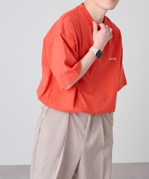 COLONY 2139(コロニートゥーワンスリーナイン)の「ワンポイント刺繍BIG T / UNISEX オーバーサイズ(Tシャツ/カットソー・メンズ・ホワイト/ブラック/オレンジ・MEDIUM/LARGE)」の21枚目の写真