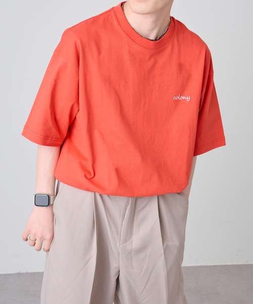 COLONY 2139(コロニートゥーワンスリーナイン)の「ワンポイント刺繍BIG T / UNISEX オーバーサイズ(Tシャツ/カットソー・メンズ・ホワイト/ブラック/オレンジ・MEDIUM/LARGE)」の22枚目の写真