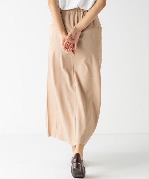 MILLION CARATS(ミリオンカラッツ)の「フロントのプリーツがきれいめな着こなしを導くロングプリーツスカート(スカート・レディース・チャコールグレー/ベージュ/ミント・FREE)」の12枚目の写真