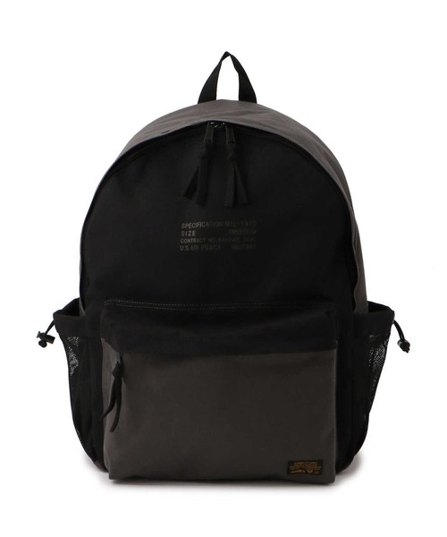 AVIREX（アヴィレックス）の「MILITARY GARMENTS BACK PACK/ ミリタリーガーメンツバックパック（バックパック/リュック・レディース・ブラック/ベージュ・FREE）」の3枚目の写真