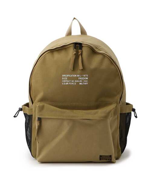 AVIREX（アヴィレックス）の「MILITARY GARMENTS BACK PACK/ ミリタリーガーメンツバックパック（バックパック/リュック・レディース・ブラック/ベージュ・FREE）」の5枚目の写真