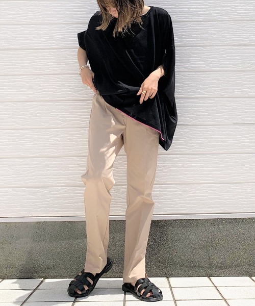 Q（キュー）の「フハクドッキングRelaxニット（ニット/セーター・レディース・ライトグレー/ブラック/ベージュ・MEDIUM）」の8枚目の写真