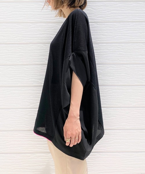 Q（キュー）の「フハクドッキングRelaxニット（ニット/セーター・レディース・ライトグレー/ブラック/ベージュ・MEDIUM）」の5枚目の写真