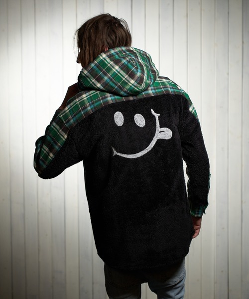 STUD MUFFIN（スタッドマフィン）の「STUD MUFFIN/スタッドマフィン/ヘビーネルチェック/ボア サガラ刺繍 フーデッドシャツ（その他アウター・メンズ・オフホワイト/グリーン・2/3）」の16枚目の写真