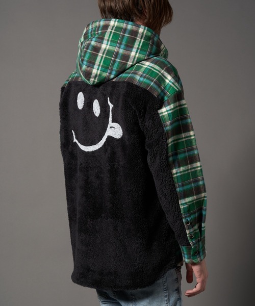 STUD MUFFIN（スタッドマフィン）の「STUD MUFFIN/スタッドマフィン/ヘビーネルチェック/ボア サガラ刺繍 フーデッドシャツ（その他アウター・メンズ・オフホワイト/グリーン・2/3）」の17枚目の写真