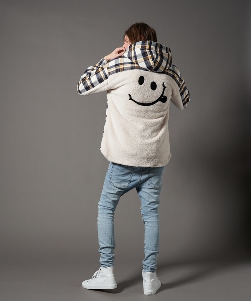 STUD MUFFIN（スタッドマフィン）の「STUD MUFFIN/スタッドマフィン/ヘビーネルチェック/ボア サガラ刺繍 フーデッドシャツ（その他アウター・メンズ・オフホワイト/グリーン・2/3）」の18枚目の写真