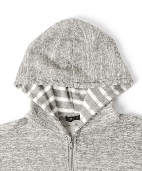 GLAZOS(グラソス)の「パイル・ジップアップパーカー【セットアップ対応】(パーカー・キッズ・ネイビー/グレー・160cm/140cm/130cm/170cm/150cm)」の9枚目の写真