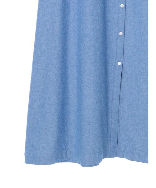 CRAFT STANDARD BOUTIQUE(クラフトスタンダードブティック)の「バンドカラーダンガリーワンピース *(ワンピース・レディース・ライトインディゴブルー・FREE)」の17枚目の写真