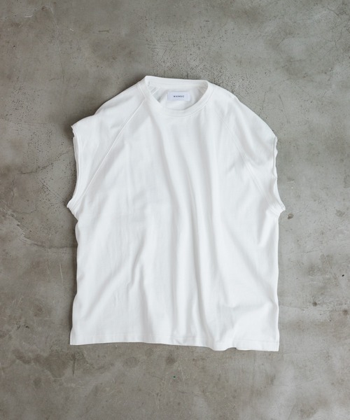 WHIMSIC(ウィムジック)の「【WHIMSIC】カットソーベスト2(ベスト・レディース・ホワイト/ブラック/ブルー・FREE)」の2枚目の写真