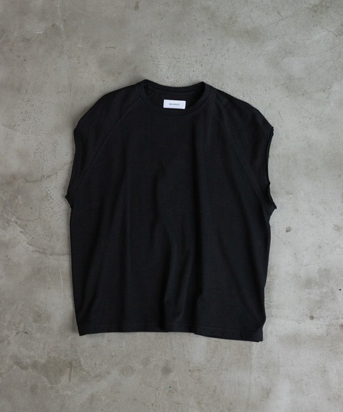 WHIMSIC(ウィムジック)の「【WHIMSIC】カットソーベスト2(ベスト・レディース・ホワイト/ブラック/ブルー・FREE)」の1枚目の写真