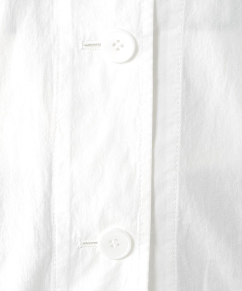 studio CLIP（スタディオクリップ）の「ノーカラーシャツブルゾン（ブルゾン・レディース・オフホワイト/ライトベージュ・FREE）」の10枚目の写真