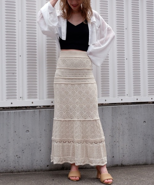 SPIRALGIRL（スパイラルガール）の「リンクルシアーショートシャツ（シャツ/ブラウス・レディース・ブラック/パープル/オフホワイト・FREE）」の5枚目の写真