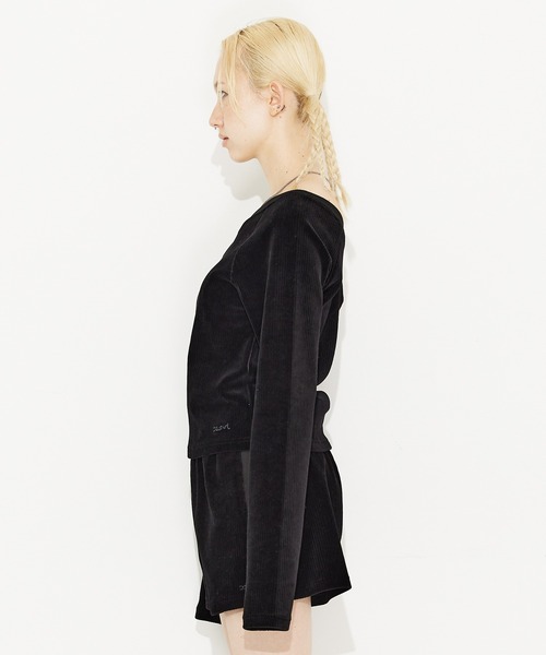 X-girl(エックスガール)の「RIB COMPACT TOP(Tシャツ/カットソー・レディース・ブラック/ブラウン/グレー・S/M)」の4枚目の写真