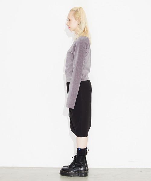 X-girl(エックスガール)の「RIB COMPACT TOP(Tシャツ/カットソー・レディース・ブラック/ブラウン/グレー・S/M)」の10枚目の写真