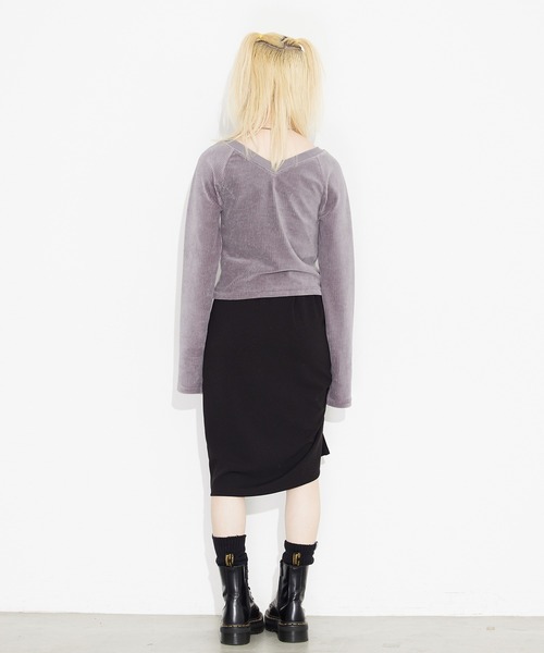 X-girl(エックスガール)の「RIB COMPACT TOP(Tシャツ/カットソー・レディース・ブラック/ブラウン/グレー・S/M)」の11枚目の写真