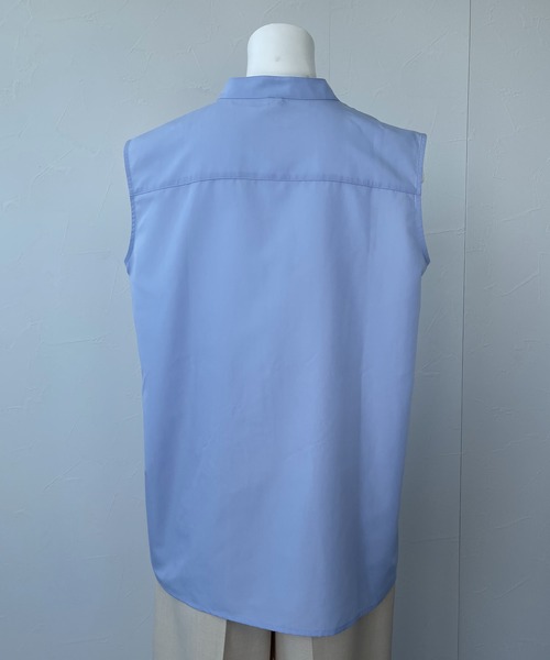 ReNorm（リノーム）の「ピンタックノースリーブブラウス（シャツ/ブラウス・レディース・ホワイト/サックスブルー/ラベンダー・フリー）」の8枚目の写真