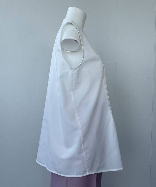 ReNorm（リノーム）の「ピンタックノースリーブブラウス（シャツ/ブラウス・レディース・ホワイト/サックスブルー/ラベンダー・フリー）」の10枚目の写真