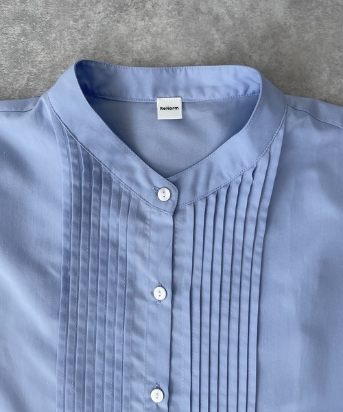 ReNorm（リノーム）の「ピンタックノースリーブブラウス（シャツ/ブラウス・レディース・ホワイト/サックスブルー/ラベンダー・フリー）」の9枚目の写真