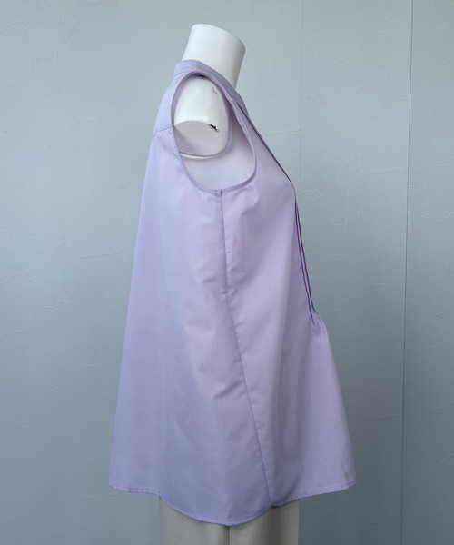 ReNorm（リノーム）の「ピンタックノースリーブブラウス（シャツ/ブラウス・レディース・ホワイト/サックスブルー/ラベンダー・フリー）」の11枚目の写真