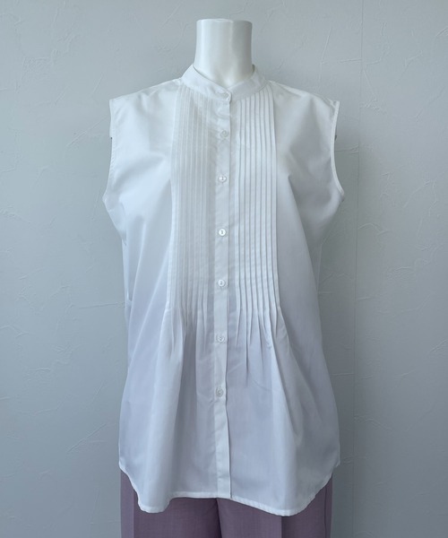 ReNorm（リノーム）の「ピンタックノースリーブブラウス（シャツ/ブラウス・レディース・ホワイト/サックスブルー/ラベンダー・フリー）」の22枚目の写真