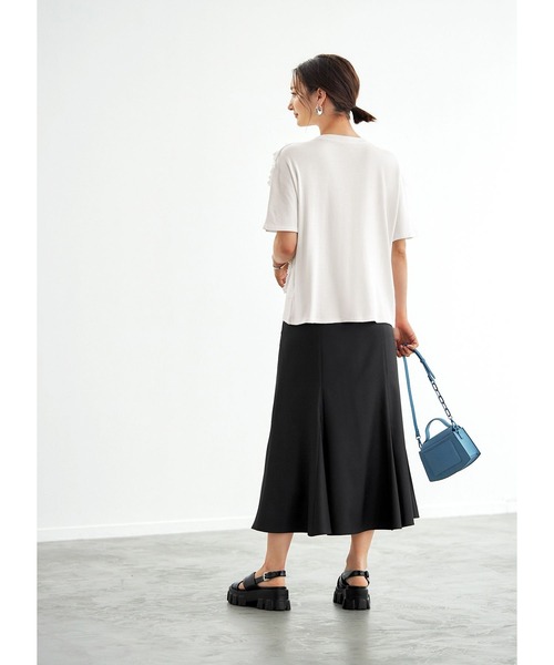 STYLE DELI(スタイルデリ)の「フリルライン半袖カットソートップス(Tシャツ/カットソー・レディース・ピンク/グリーン/アイボリー・FREE)」の13枚目の写真