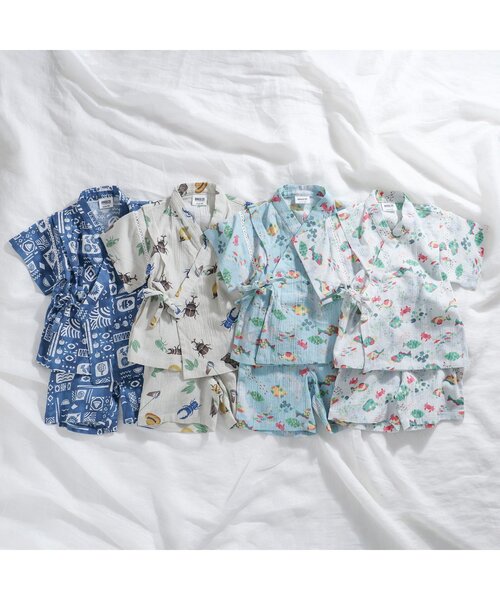 BREEZE（ブリーズ）の「昆虫＆タイル柄甚平（浴衣）」 - WEAR