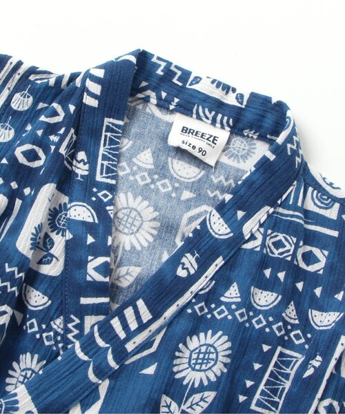 BREEZE 甚平 130cm 昆虫プリント BREEZE（ブリーズ）の「昆虫＆タイル柄甚平（浴衣）」 - WEAR