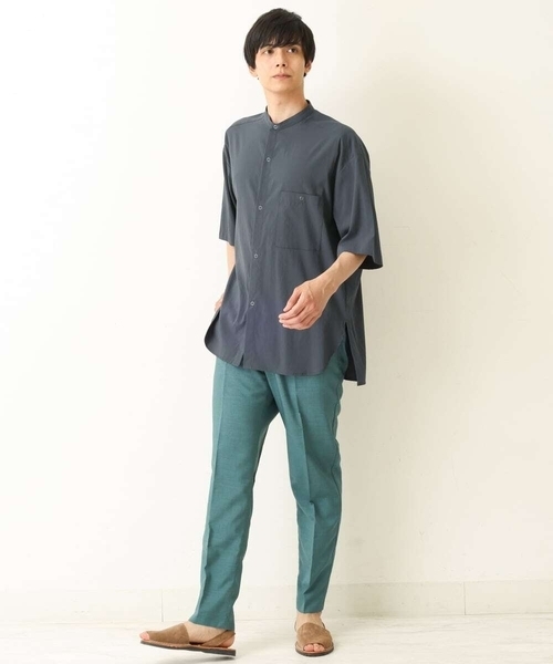 a.v.v（アーヴェヴェ）の「【M-XXL】リングドットBIGシャツ（シャツ/ブラウス・メンズ・チャコールグレー/ホワイト・48/50/52/46）」の14枚目の写真