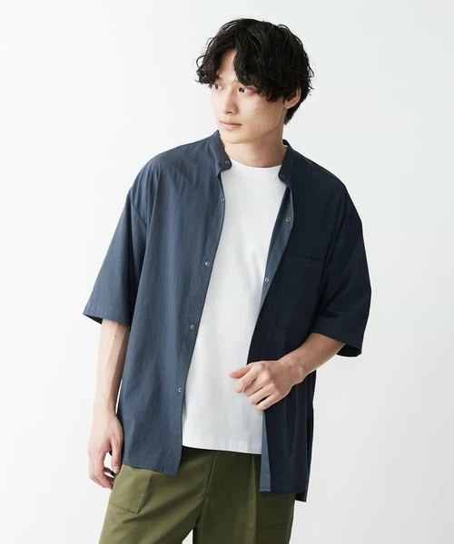 a.v.v（アーヴェヴェ）の「【M-XXL】リングドットBIGシャツ（シャツ/ブラウス・メンズ・チャコールグレー/ホワイト・48/50/52/46）」の20枚目の写真