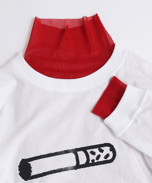 I am I in fact...（アイアムアイインファクト）の「パワーネット　チュールインナー（Tシャツ/カットソー・レディース・サックスブルー/ピンク/イエロー/グリーン/ベージュ/レッド/ブルー/パープル/マスタード/ボルドー・FREE）」の9枚目の写真