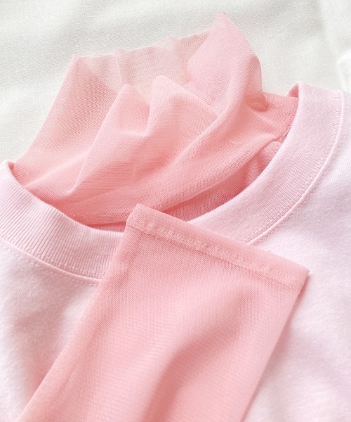 I am I in fact...（アイアムアイインファクト）の「パワーネット　チュールインナー（Tシャツ/カットソー・レディース・サックスブルー/ピンク/イエロー/グリーン/ベージュ/レッド/ブルー/パープル/マスタード/ボルドー・FREE）」の8枚目の写真