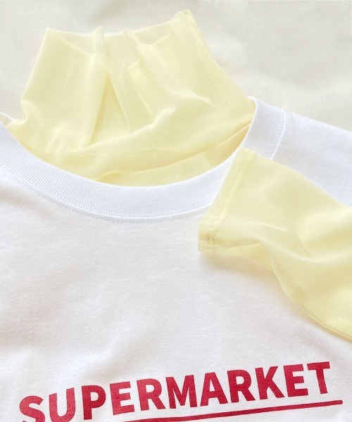 I am I in fact...（アイアムアイインファクト）の「パワーネット　チュールインナー（Tシャツ/カットソー・レディース・サックスブルー/ピンク/イエロー/グリーン/ベージュ/レッド/ブルー/パープル/マスタード/ボルドー・FREE）」の6枚目の写真