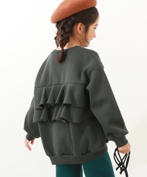 裏起毛 バックフリル トレーナー（スウェット）｜devirock（デビロック
