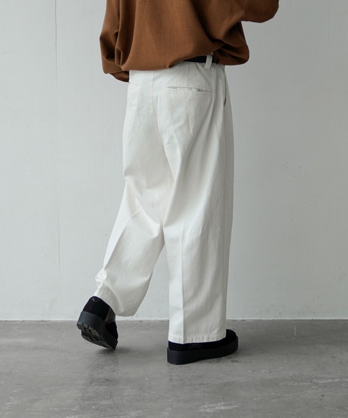 CASPER JOHN（キャスパージョン）の「Tapered wide denim pants/テーパードワイドデニムパンツ（デニムパンツ・メンズ・ホワイト/ネイビー・SMALL/MEDIUM/LARGE）」の19枚目の写真