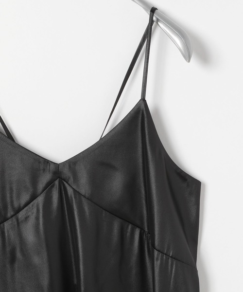 Heather（ヘザー）の「レザーライクサテンキャミワンピース 124239  