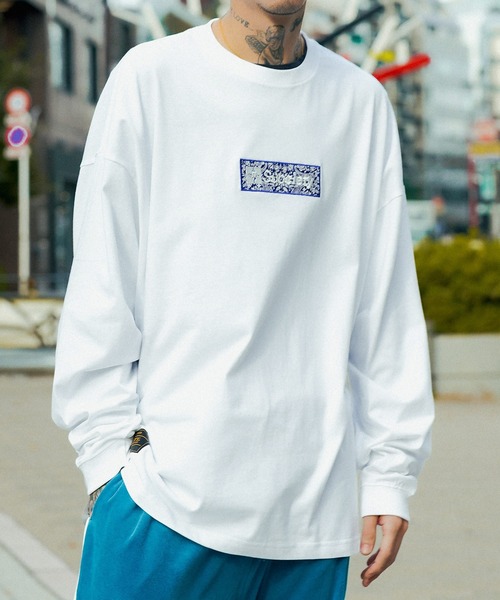 Subciety（サブサエティ）の「PAISLEY BOX L/S（Tシャツ/カットソー・メンズ・ホワイト/ブラック・MEDIUM/LARGE/X-LARGE/SMALL）」の2枚目の写真