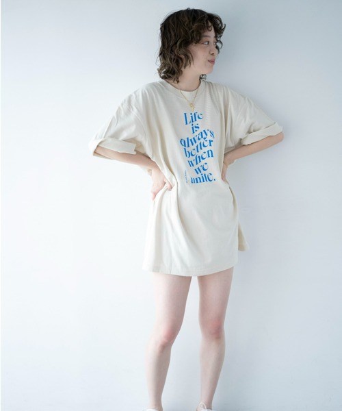 STOCK（ストック）の「Unite Tee（Tシャツ/カットソー・レディース・ライトベージュ・FREE）」の7枚目の写真