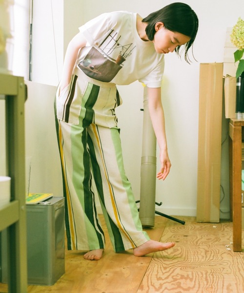 PAMM 知性のストライプパンツ　海砂利　サイズ1 知性のストライプパンツ – pamm.officialstore