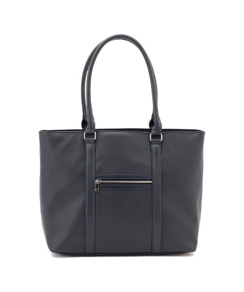 Perfect Suit FActory（パーフェクトスーツファクトリー）の「前ポケット　トートバッグ　ブラック/ネイビー（トートバッグ・メンズ・ブラック/ネイビー・FREE）」の2枚目の写真