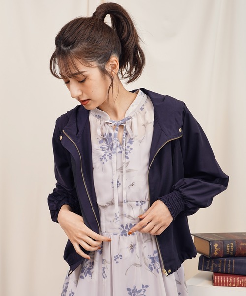 NOELA(ノエラ)の「ショートマウンテンパーカー(マウンテンパーカー・レディース・ネイビー/オフホワイト・フリー)」の12枚目の写真