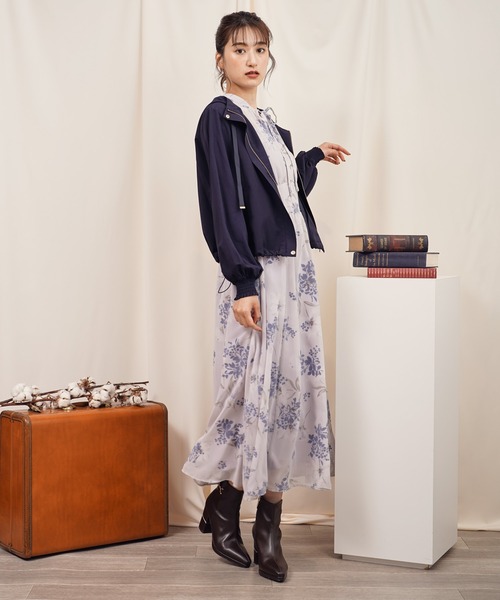 NOELA(ノエラ)の「ショートマウンテンパーカー(マウンテンパーカー・レディース・ネイビー/オフホワイト・フリー)」の16枚目の写真