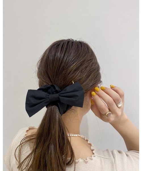 flower(フラワー)の「フレンチリボンシュシュ(シュシュ・レディース・ブラック/アイボリー・FREE)」の11枚目の写真