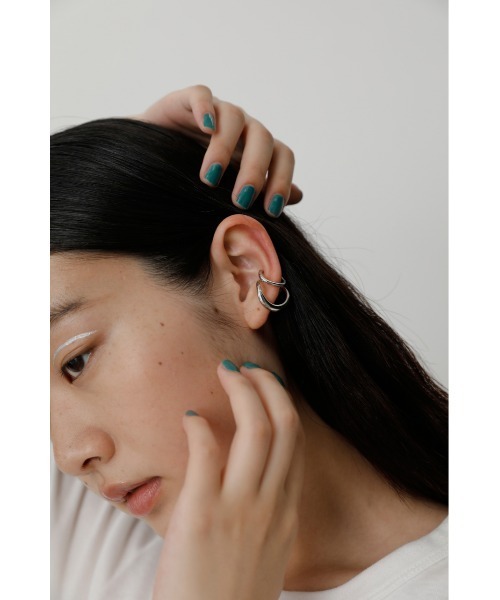 韓国発【LAZY DAWN】double layered ear cuff C016☆イヤーカフ サンドデューン ダブル イヤカフ｜正規販売店のアイアイイスズ