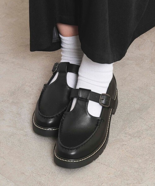 coen（コーエン）の「Tストラップローファー（ローファー・レディース・ブラック・S/M/L/XL）」の6枚目の写真