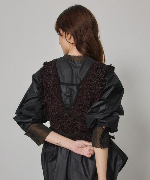 PUBLIC TOKYO（パブリックトウキョウ）の「【セットアップ対応】モールメッシュニットビスチェ（ニット/セーター・レディース・ブラウン/ダークグレー/パープル・FREE）」の10枚目の写真