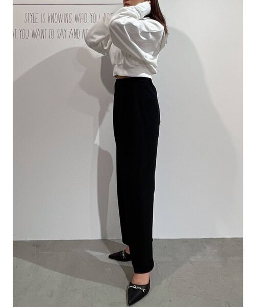 GYDA（ジェイダ）の「ポンチタックワイドパンツ（スラックス・レディース・ブラック/グリーン・FREE）」の13枚目の写真