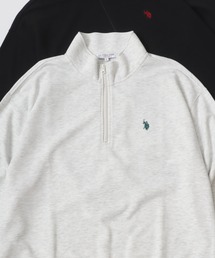 U.S. POLO ASSN. | U.S. POLO ASSN./ユーエスポロアッスン 別注 オーバーサイズ ワンポイント刺繍 ハーフジップ スウェット トレーナー プルオーバー(スウェット)