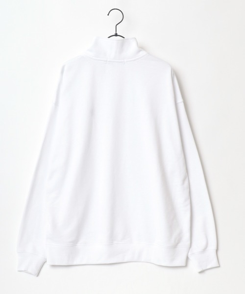 U.S. POLO ASSN.（ユーエスポロアッスン）の「U.S. POLO ASSN./ユーエスポロアッスン 別注 オーバーサイズ 裏毛 ロゴ ワンポイント刺繍 ハーフジップ スウェット トレーナー/長袖 トップス プルオーバー/レディース メンズ（スウェット・メンズ・ホワイト/ブラック/ネイビー/グレー/グリーン/オートミール・LL/M/L）」の13枚目の写真