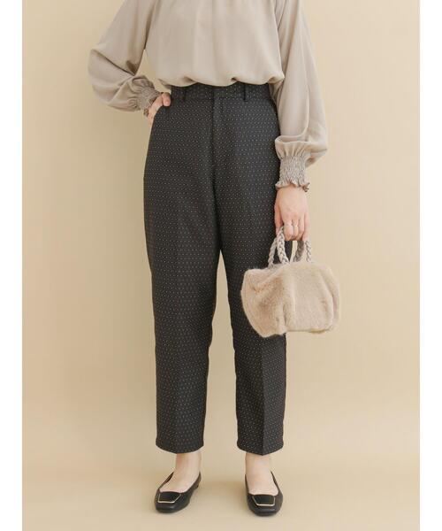Te chichi（テチチ）の「幾何ドットジャカードテーパードパンツ（その他パンツ・レディース・ブラック/ブラウン・ﾌﾘ-）」の19枚目の写真